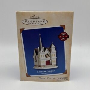 Hallmark Keepsake Ornament Country Church Candle- Magic Collector Series 2002